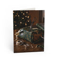 Enough, Sometimes the tape wins.  Sometimes the wrapping paper is two inches too short.  Sometimes the only reasonable solution is to stab the scissors into the gift and walk away for a while.  We've all been there. Holiday Greeting Card