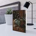 Enough / Sometimes the tape wins.  Sometimes the wrapping paper is two inches too short.  Sometimes the only reasonable solution is to stab the scissors into the gift and walk away for a while.  We've all been there. Holiday Greeting Card