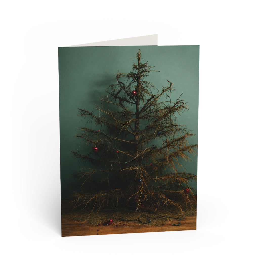 Afterglow / The tree doesn't stop being beautiful just because Christmas is over. Its branches sag a little. The needles collect on the floor. For a few quiet days, it simply stands there, holding the last echoes of the season. / Holiday Greeting Card